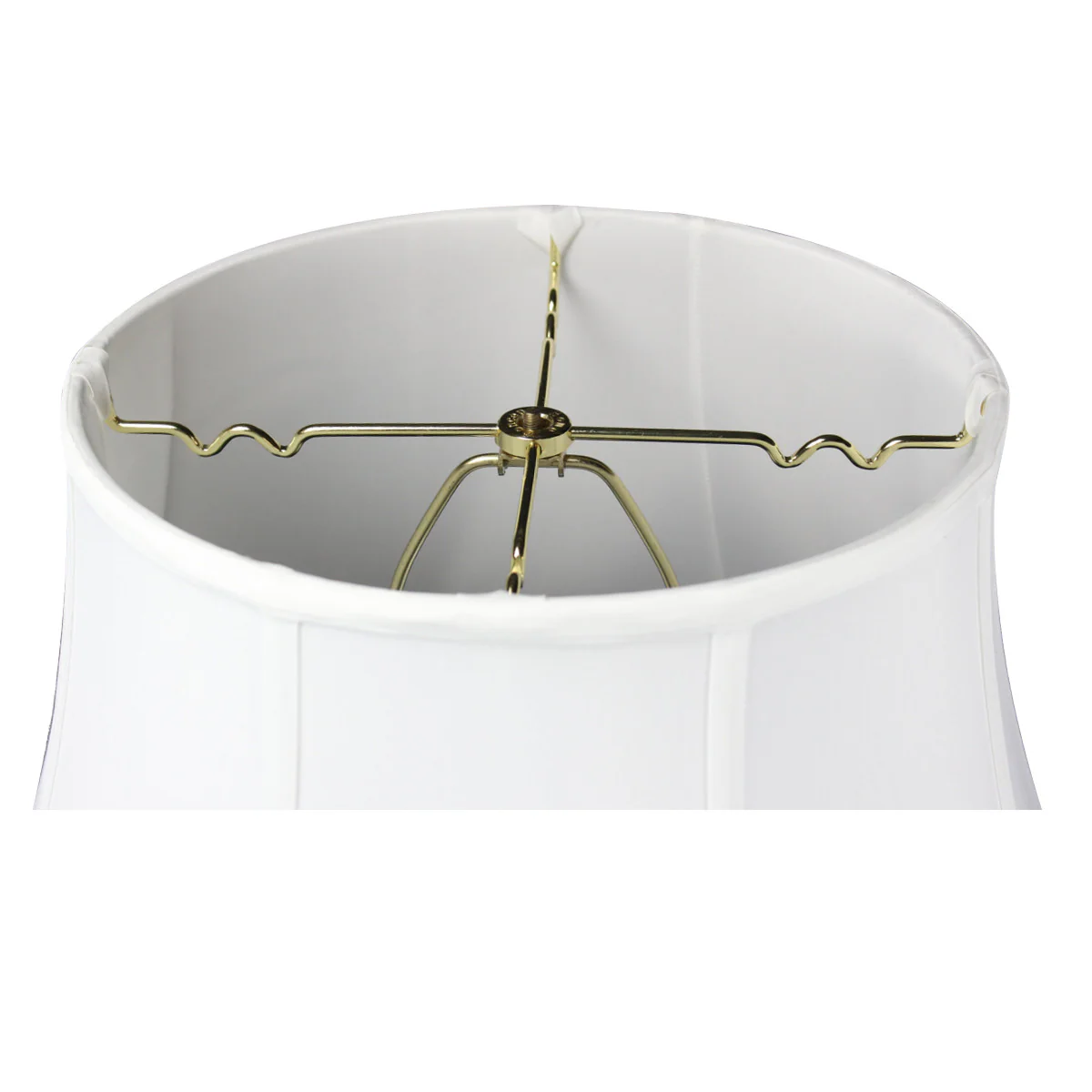 17"W x 10"H White Floor Shantung Lampshade - Image 5