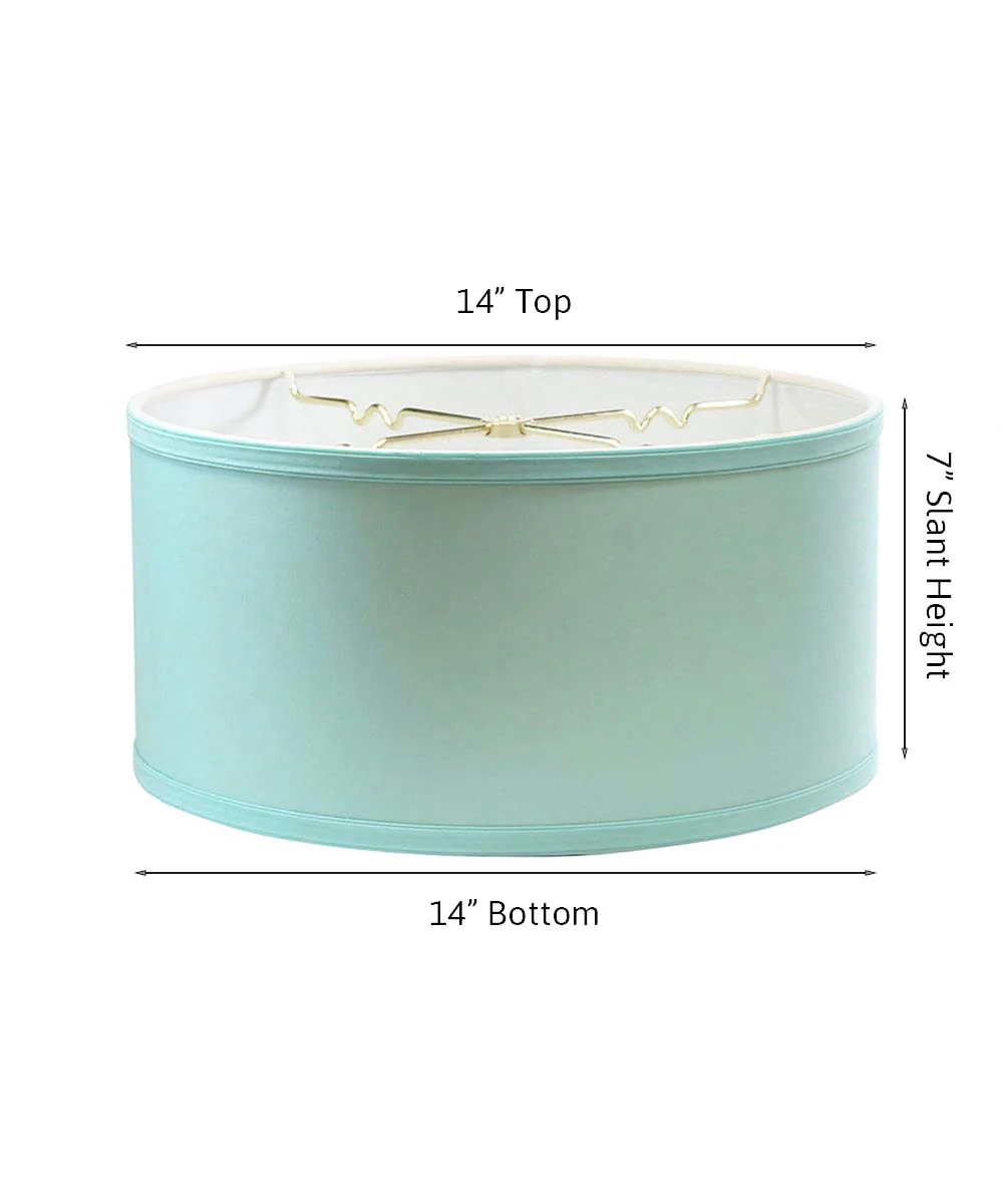 14x14x7 Drum Lamp Shade - Island Paradise Blue - Image 3