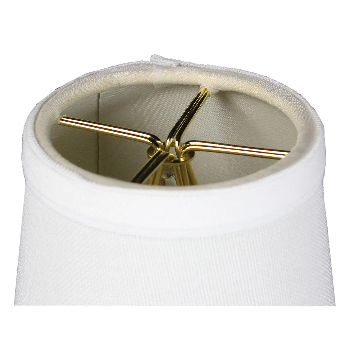 4"W x 4"H Chandelier White Linen Clip-On Lamp shade - Image 3