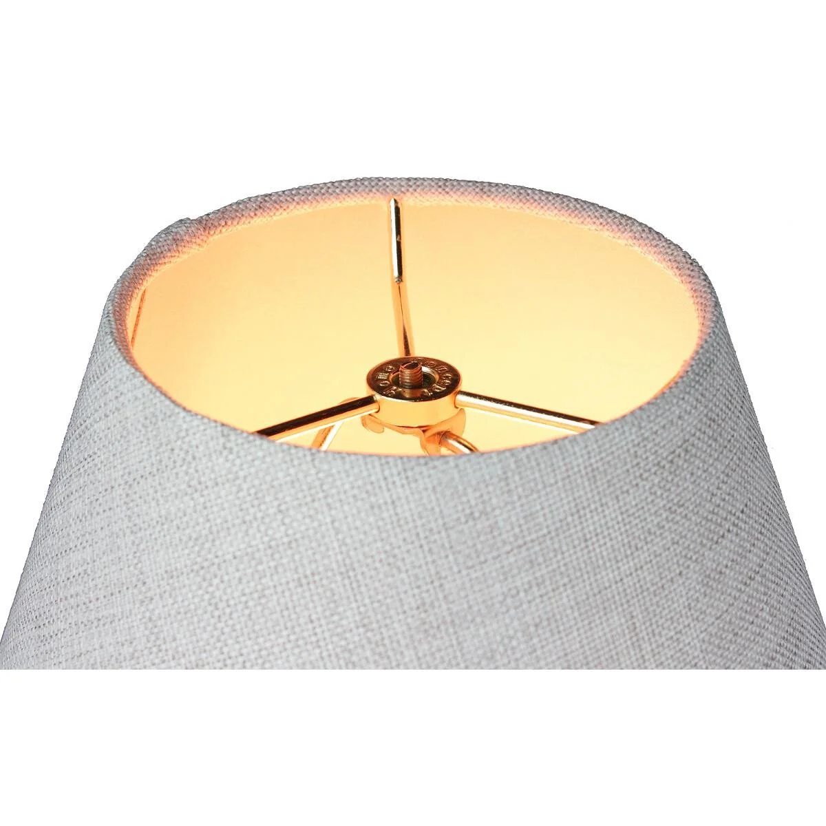 6x12x9 Hard Back Empire Lamp Shade - Khaki Burlap - Image 3