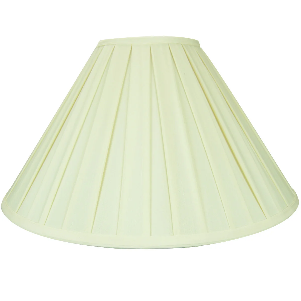 18"W x 11"H Eggshell Softback Box Pleat Coolie with Linen White Liner