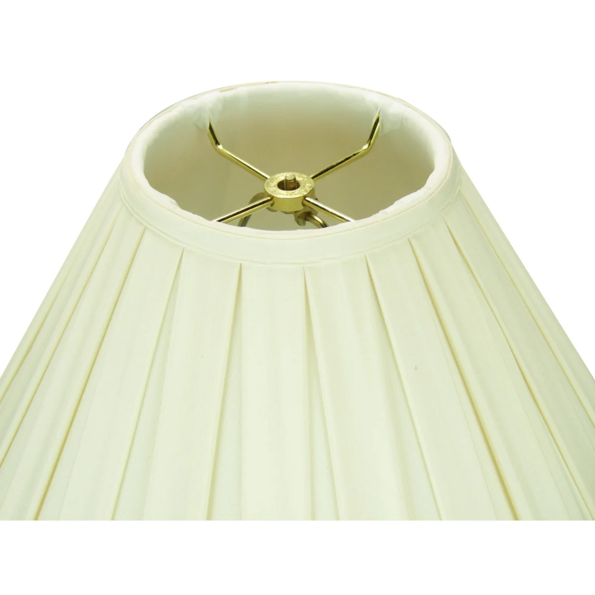 18"W x 11"H Eggshell Softback Box Pleat Coolie with Linen White Liner - Image 3