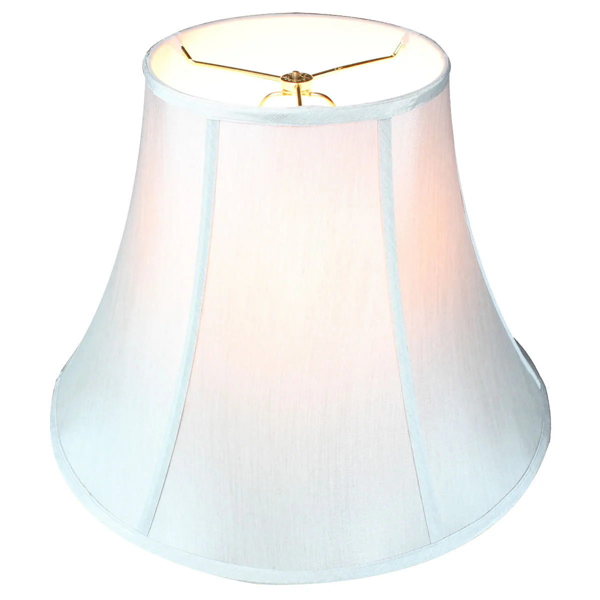 18"W x 14"H Gray Bell Shantung Lamp Shade - Image 2
