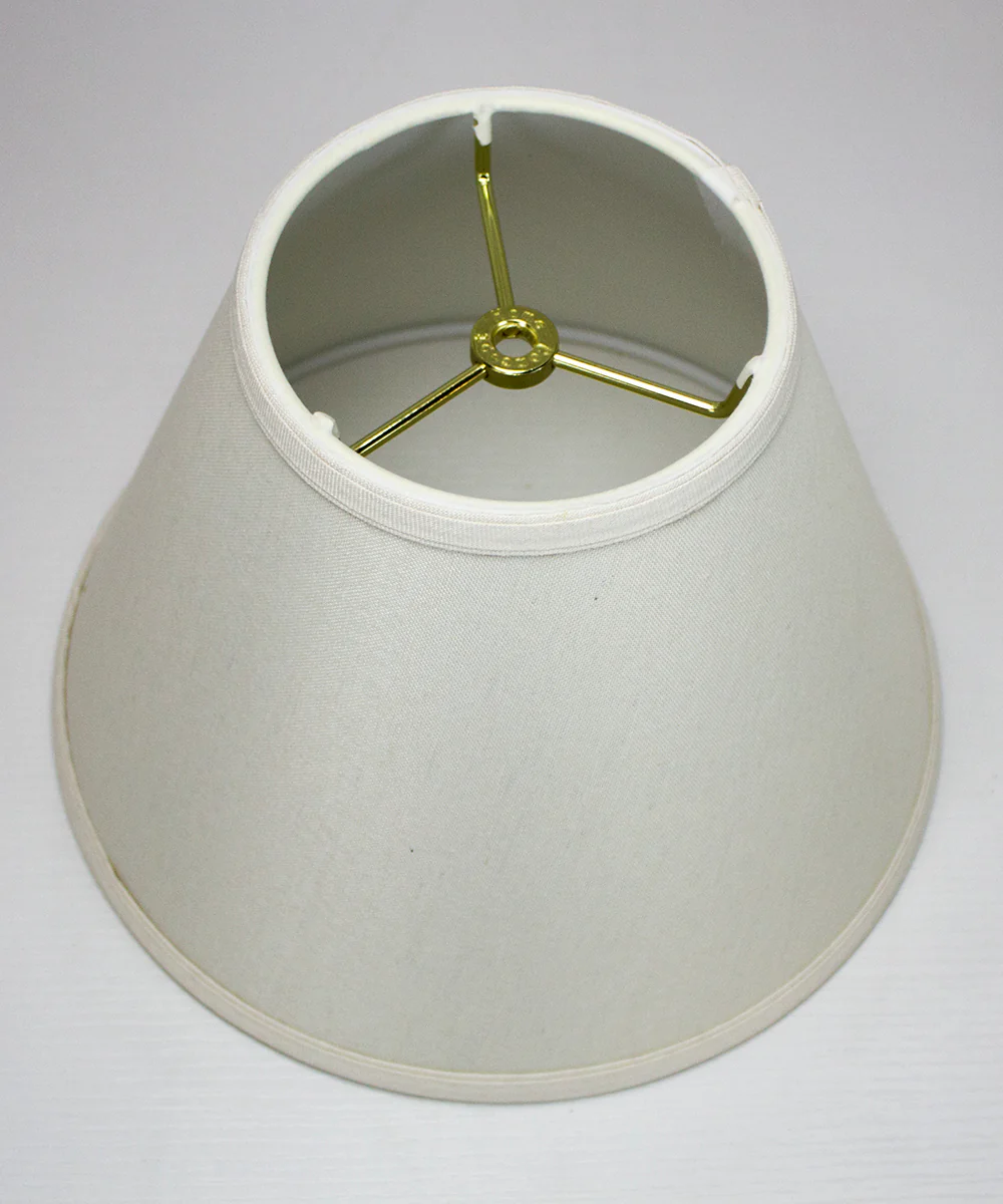 6x12x9 Hard Back Empire Lamp Shade Light Oatmeal - Image 3