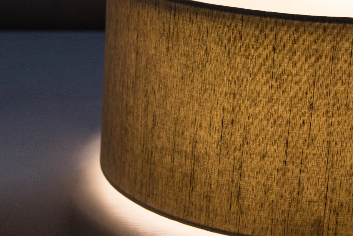 16"x16"x9" Textured Oatmeal Hardback Drum Lampshade - Image 5