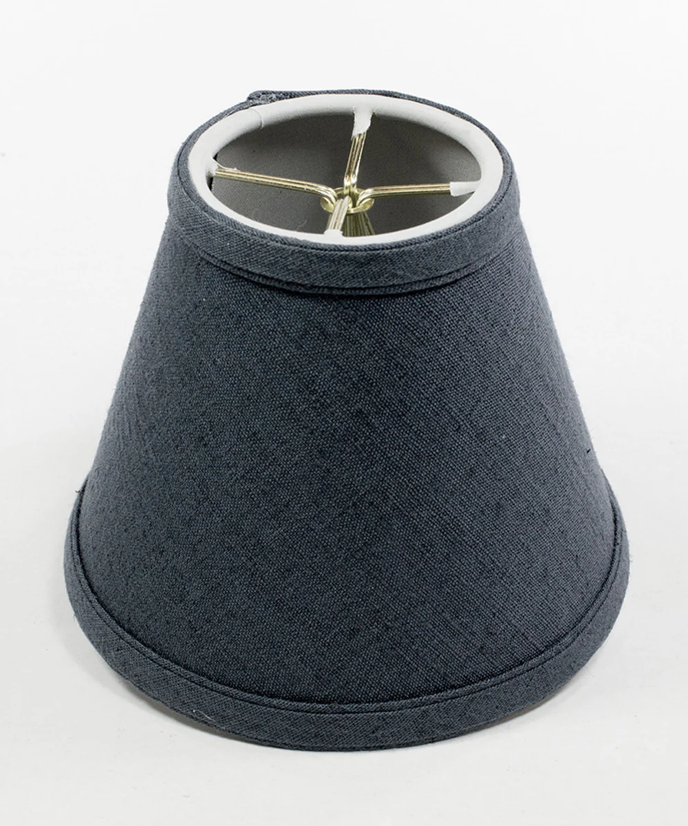 6"W x 5"H Textured Slate Blue Chandelier Lamp Shade - - Image 2