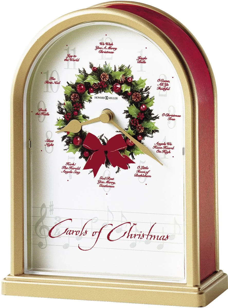 Carols of Christmas II Musical Clock Satin Brass - Image 2