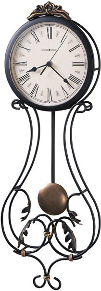 24"H Paulina Wall Clock Charcoal Gray