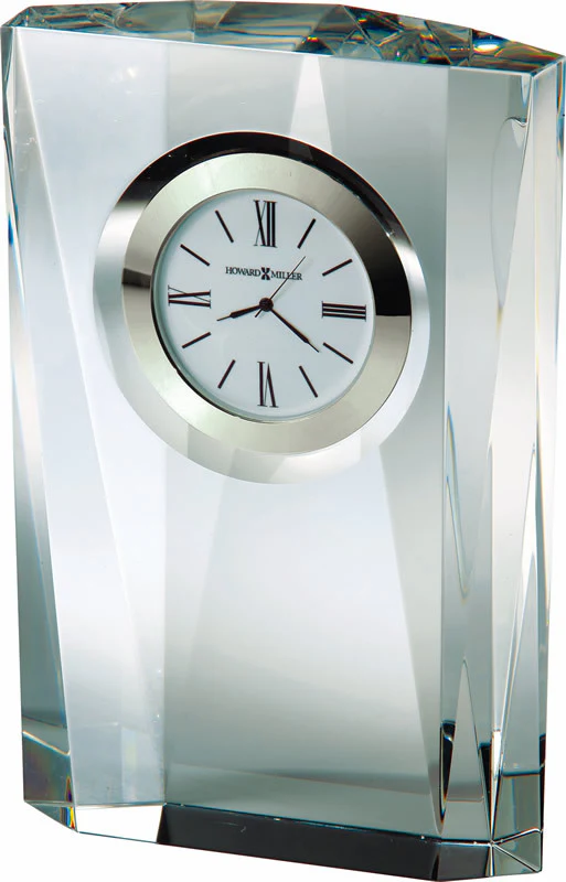 7"H Quest Mantel Clock in Polished Silver