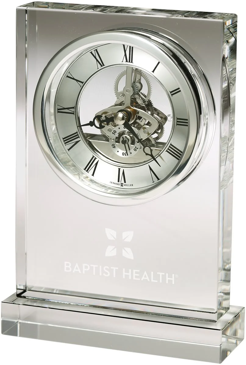 8"H Brighton Tabletop Clock Polished Silver - Image 2