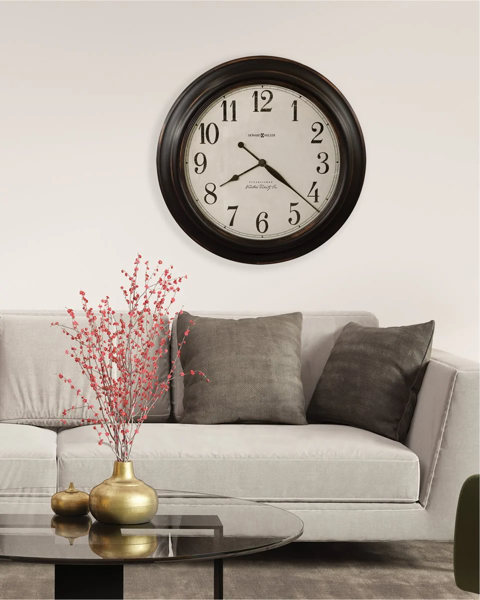 30"H Ashby Wall Clock Aged Black - Image 3