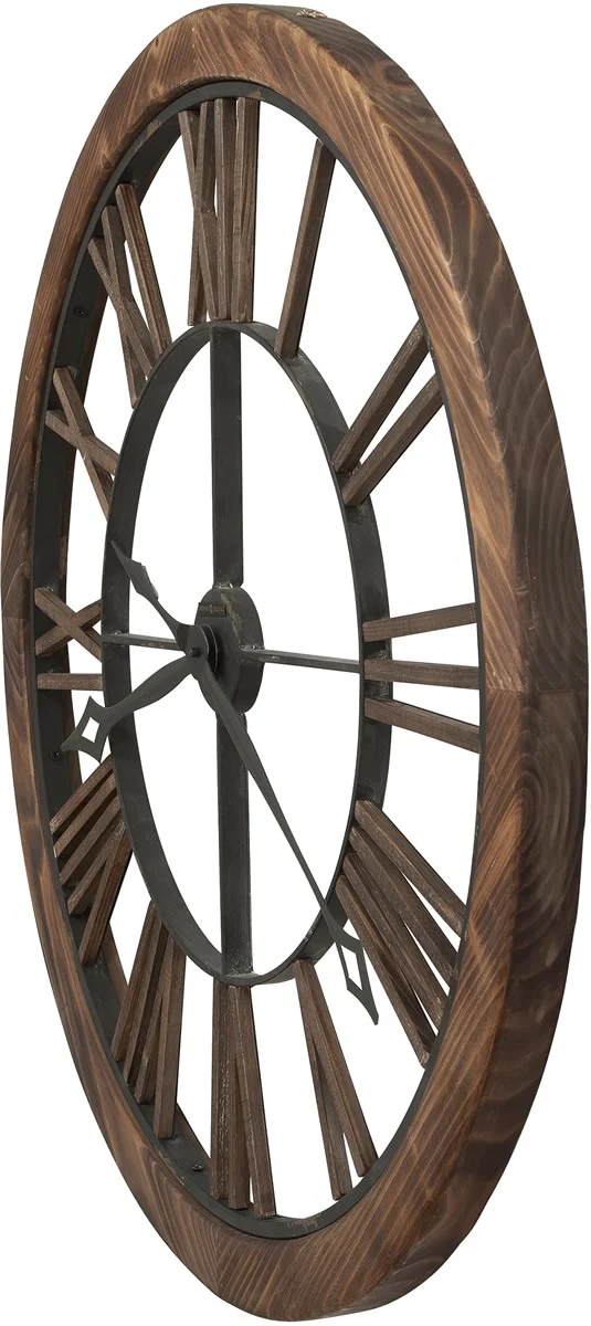 32"H Thatcher Wall Clock Aged Metal - Image 2