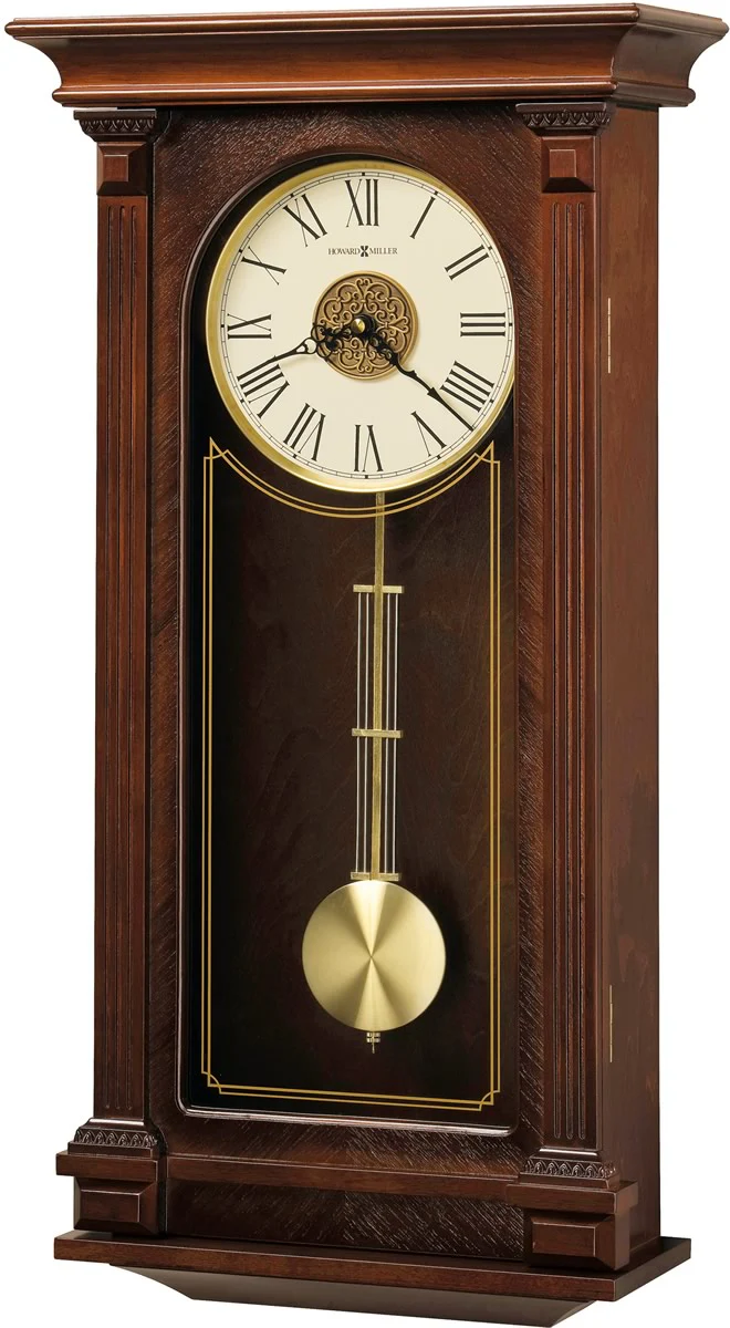 27"H Sinclair Wall Clock Cherry Bordeaux