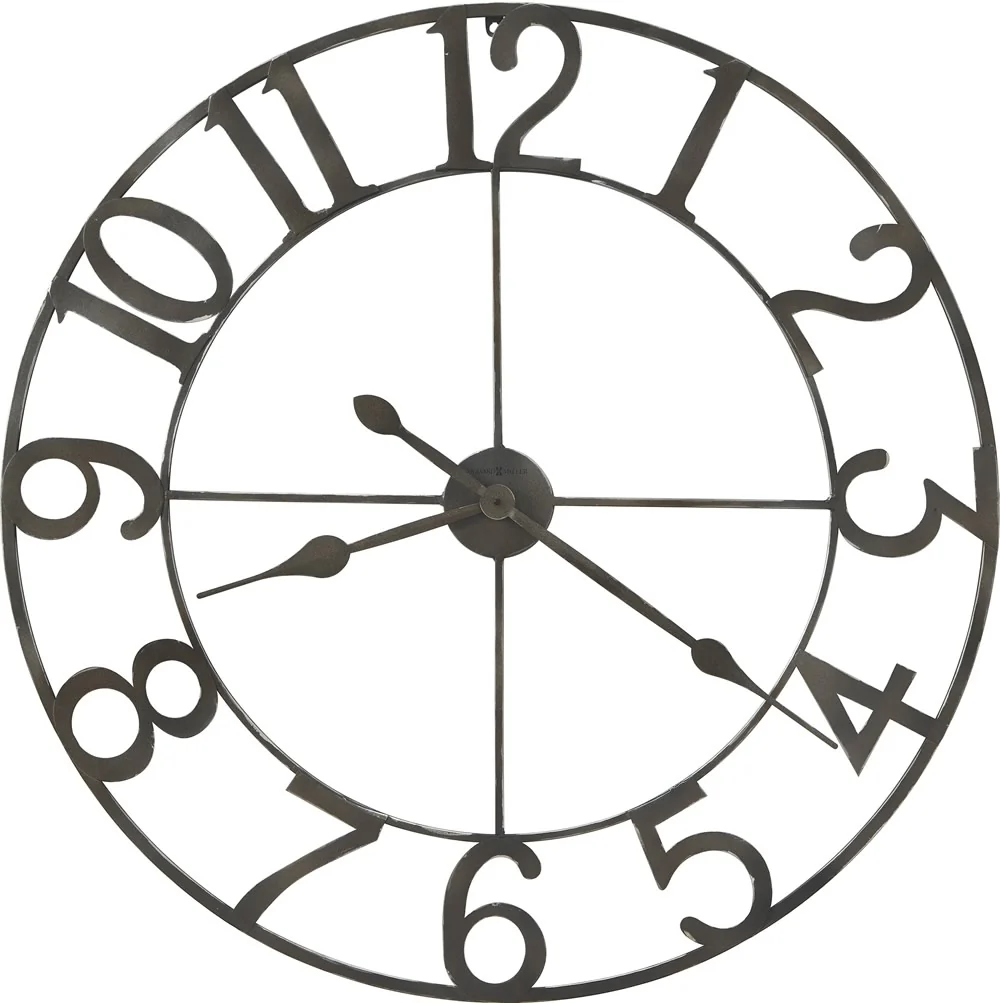 36"H Artwell Wall Clock Dark Charcoal Gray
