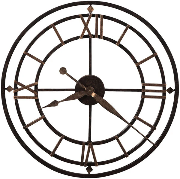 21"H York Station Wall Clock Antique Gold