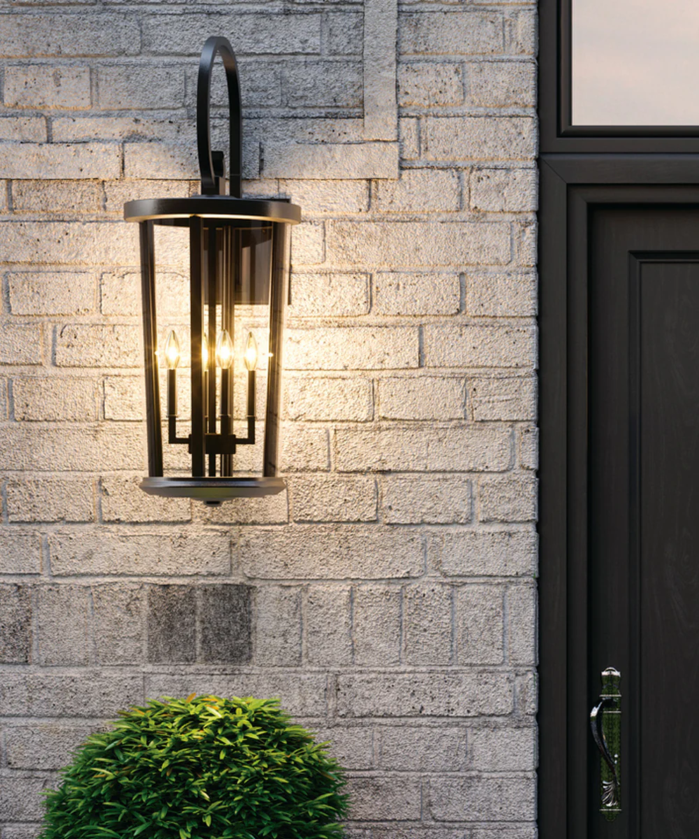 Howell 4-Light Outdoor Wall Mount Rain or Shine - Black with Clear Glass - Image 2