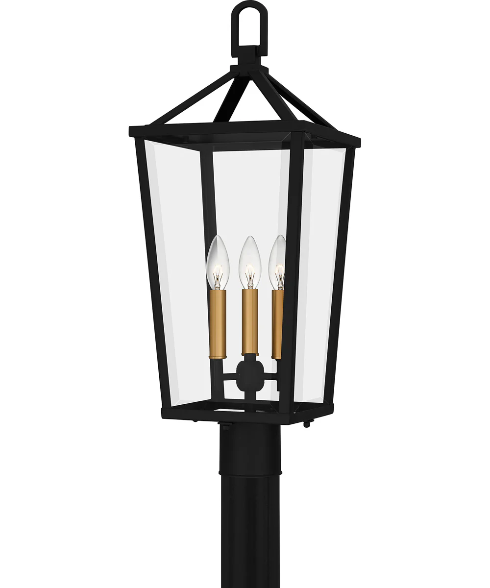 Hull Large 3-light Outdoor Post Light Coastal Armour Aluminum Matte Black