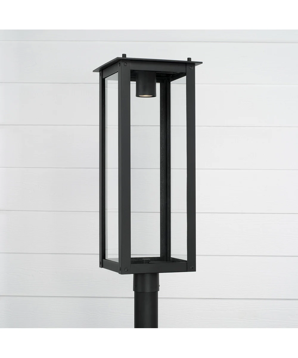 Hunt 1-Light Outdoor Post-Lantern Rain or Shine - Black - Image 2