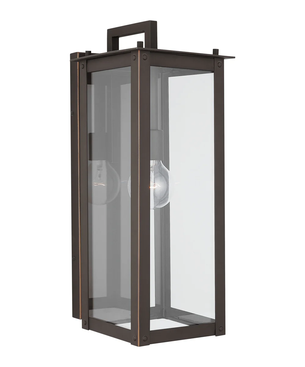 Hunt 1-Light Outdoor Wall Mount Rain or Shine - Oiled Bronze with Clear Glass - Image 5