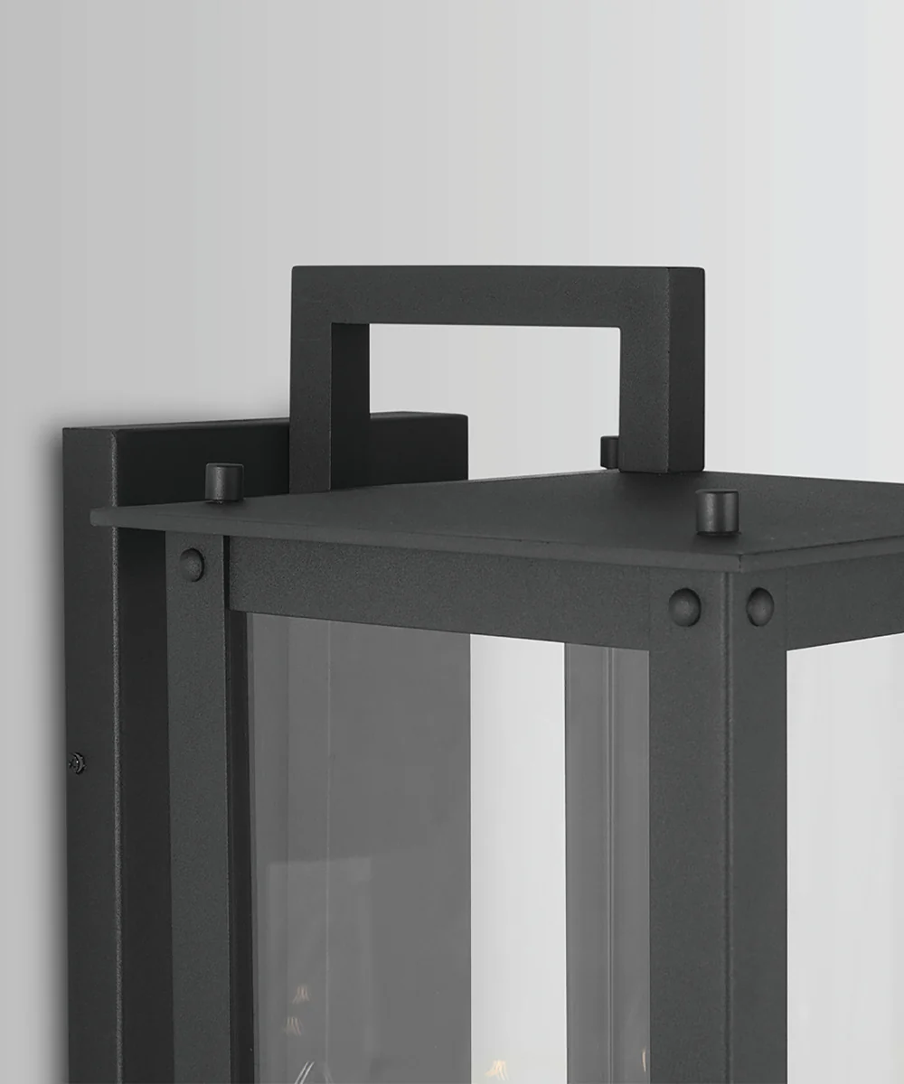 Hunt 4-Light Outdoor Wall Mount Rain or Shine - Black with Clear Glass - Image 3
