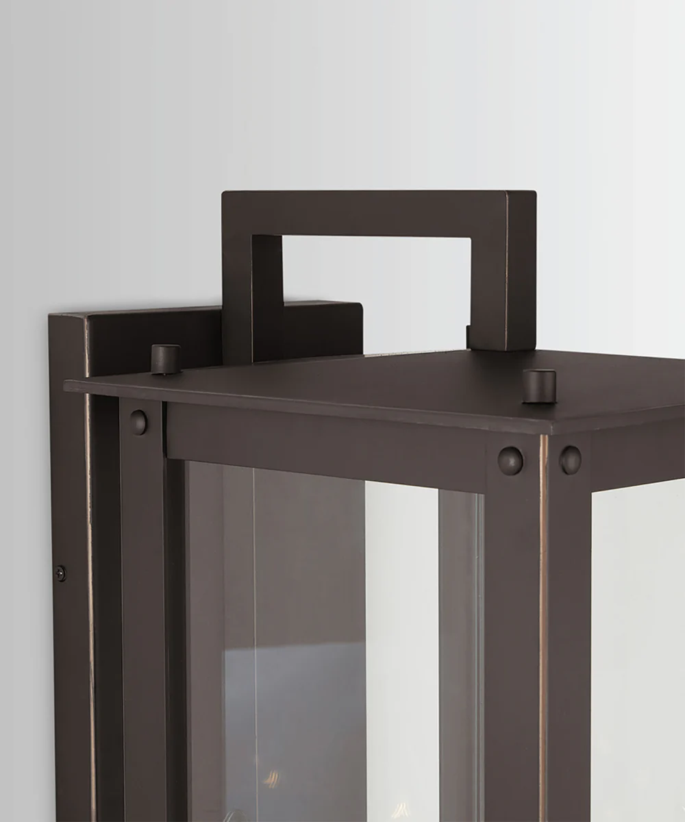 Hunt 4-Light Outdoor Wall Mount Rain or Shine - Oiled Bronze with Clear Glass - Image 3