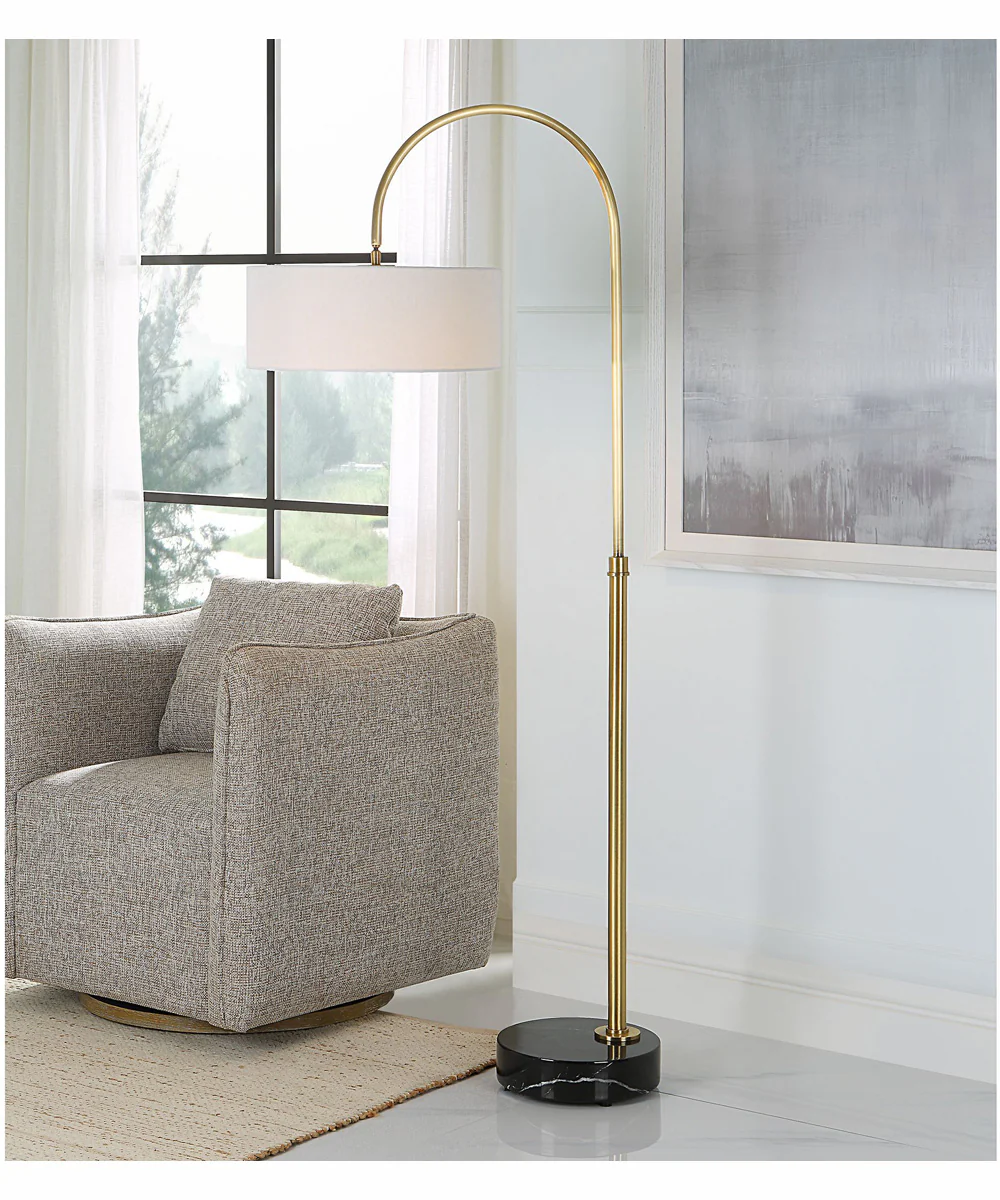Huxford Brass Arch Floor Lamp - Image 2