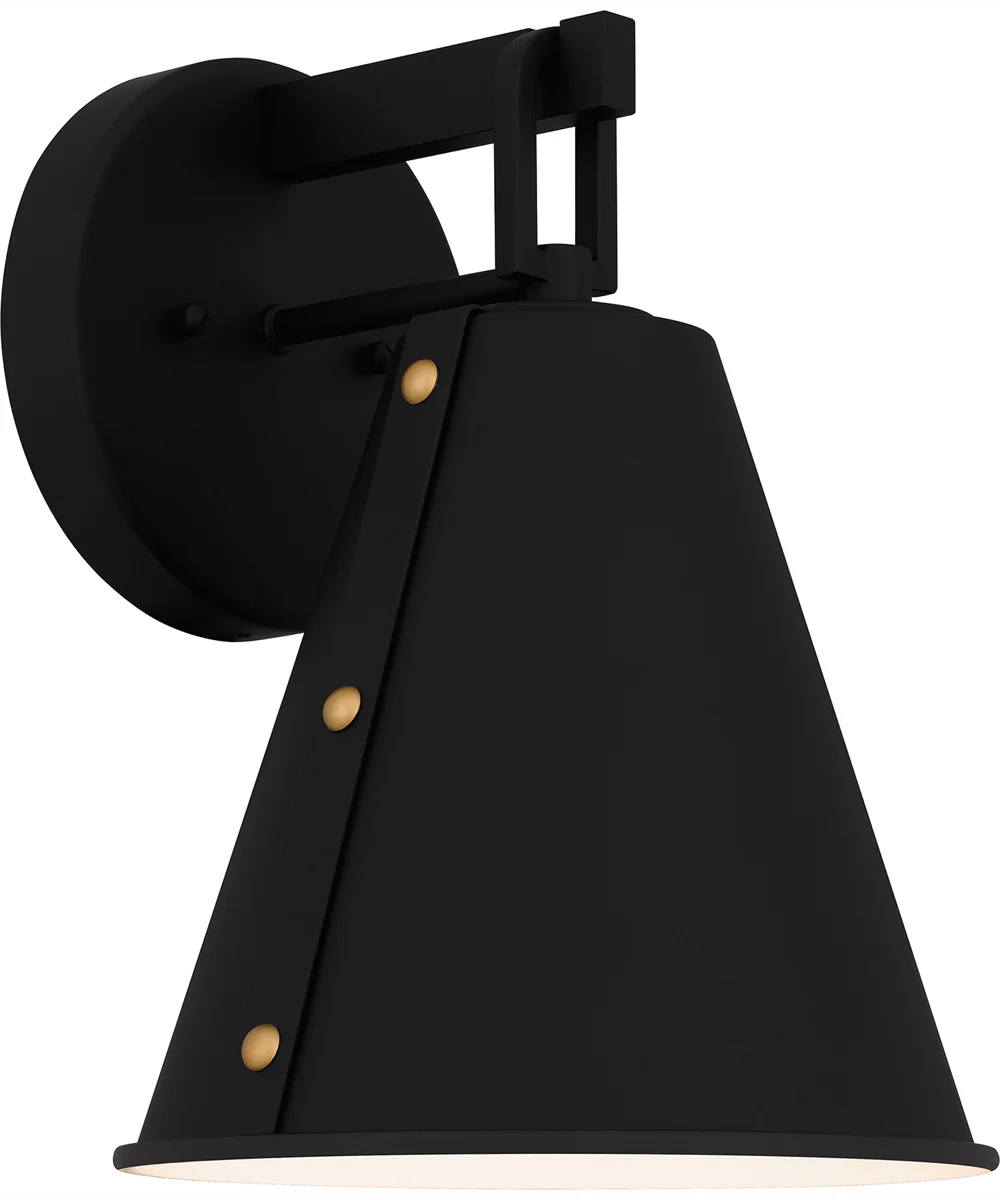 Hyde Medium 1-light Outdoor Wall Light Coastal Armour Aluminum Matte Black - Image 2