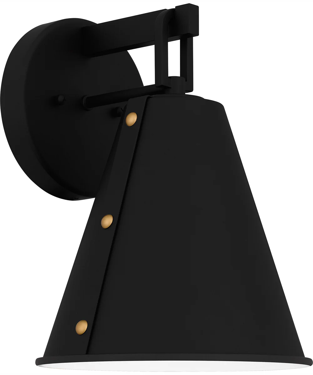 Hyde Medium 1-light Outdoor Wall Light Coastal Armour Aluminum Matte Black - Image 3
