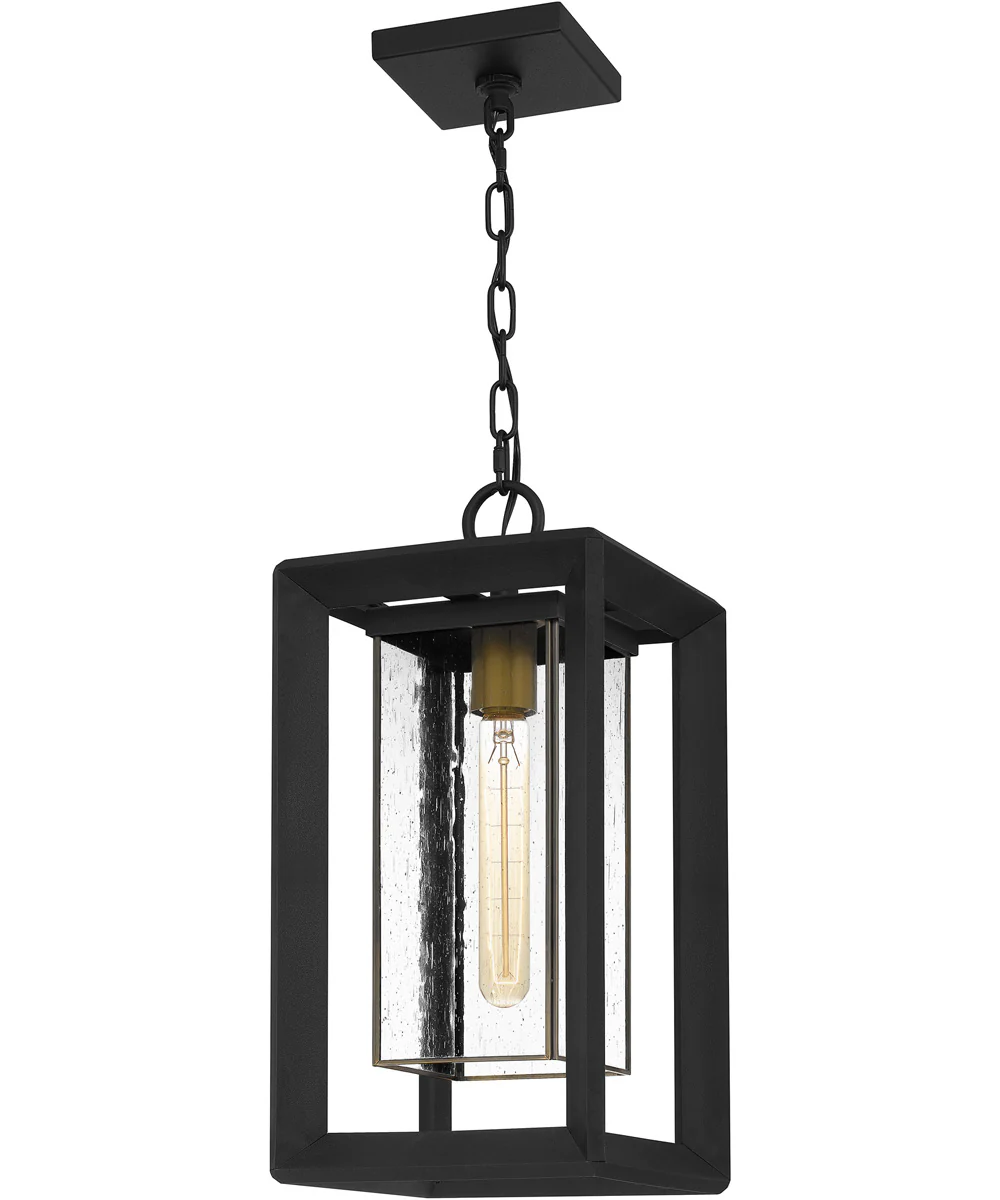 Infinger Large 1-light Outdoor Pendant Light  Coastal Armour Earth Black - Image 2