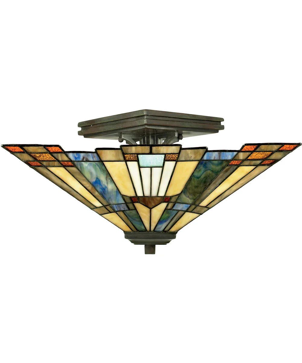 Inglenook Small 2-light Semi Flush Mount Valiant Bronze