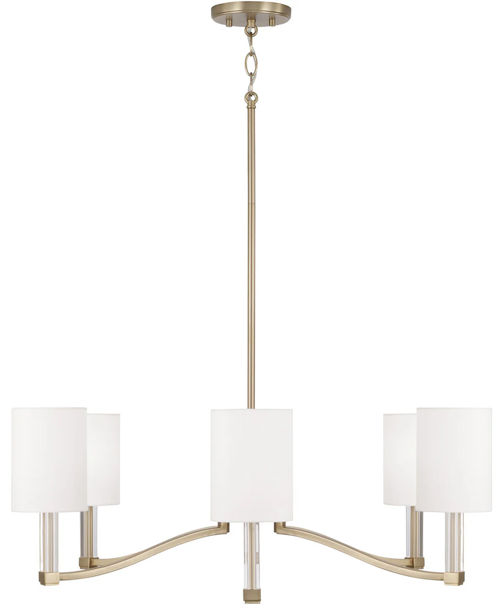 Ingrid 6-Light Chandelier Matte Brass - Image 3