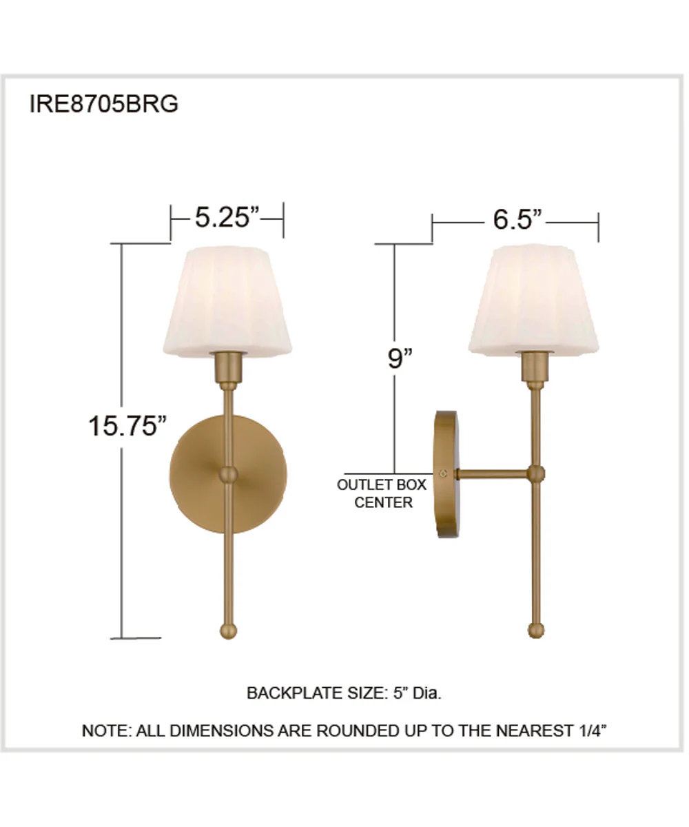 Irena 1-light Wall Sconce Brushed Gold - Image 4