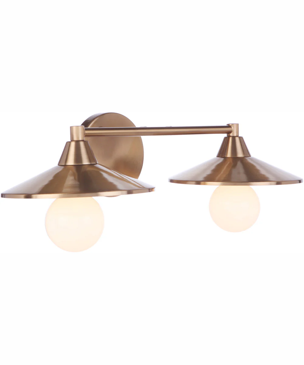 Isaac 2-Light Vanity Satin Brass - Image 2