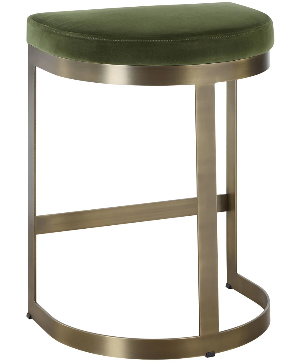 Ivanna Brass Moss Counter Stool - Image 4