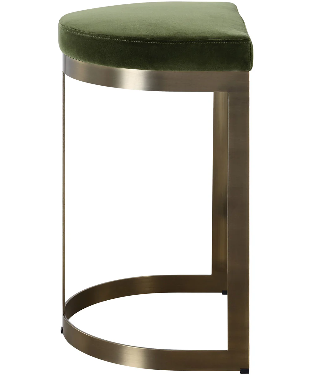 Ivanna Brass Moss Counter Stool - Image 5