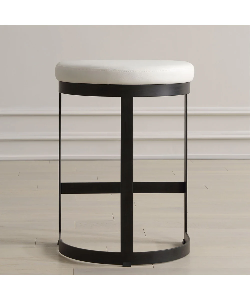 Ivanna White Counter Stool - Image 3