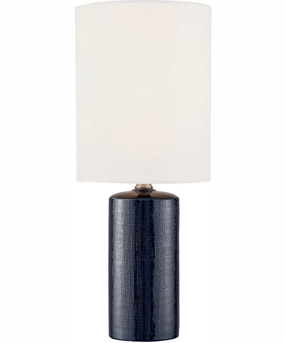Jackie 2-Light 2 Pack-Table Lamp Navy Blu Ceramichrome/ White Linen - Image 4