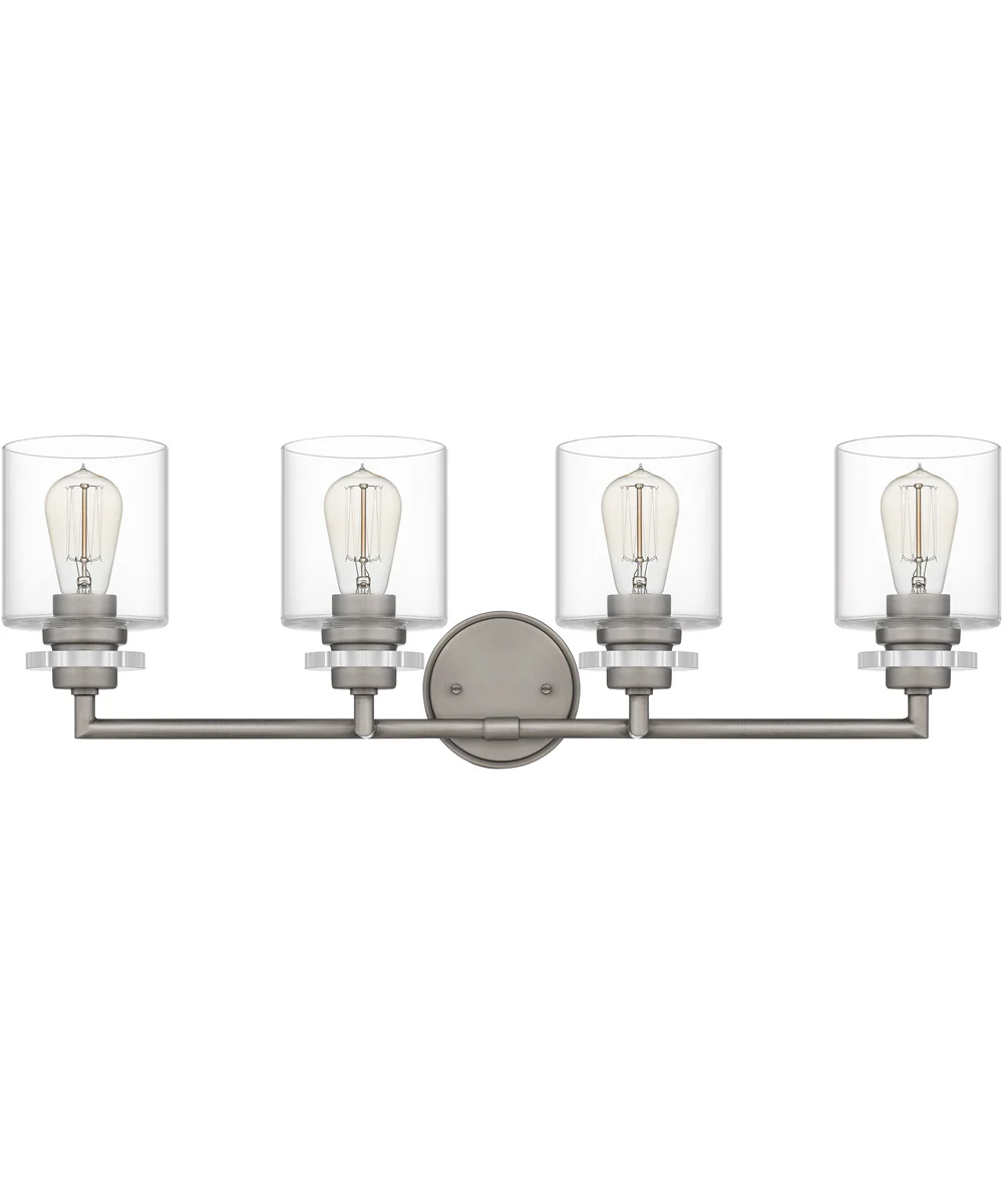 Jaspar Extra Large 4-light Bath Light Antique Nickel - Image 3