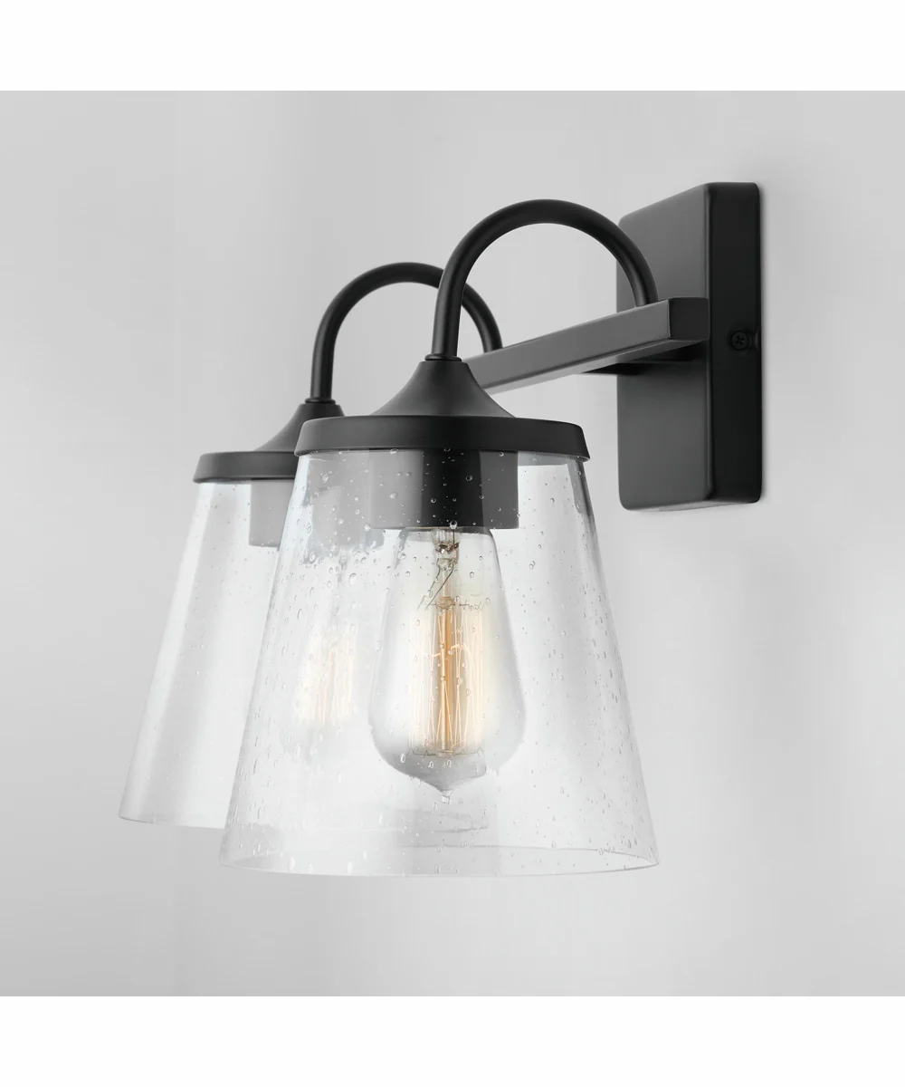 Jayne 2-Light Vanity Matte Black - Image 2