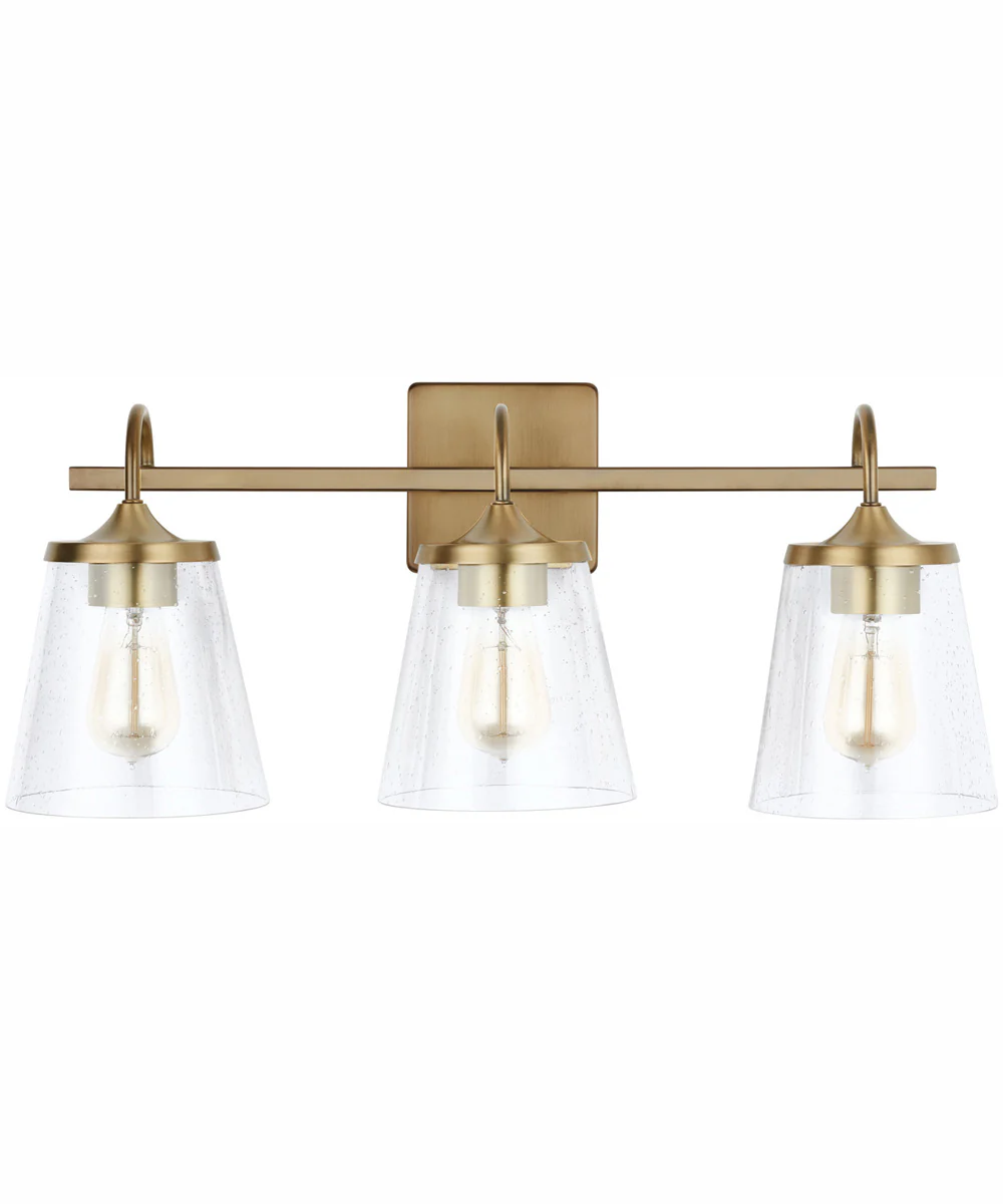 Jayne 3-Light Vanity Aged Brass