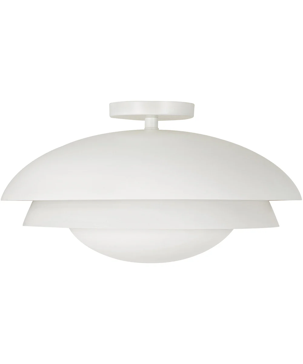 Jensen 1-Light Semi-Flush Matte White