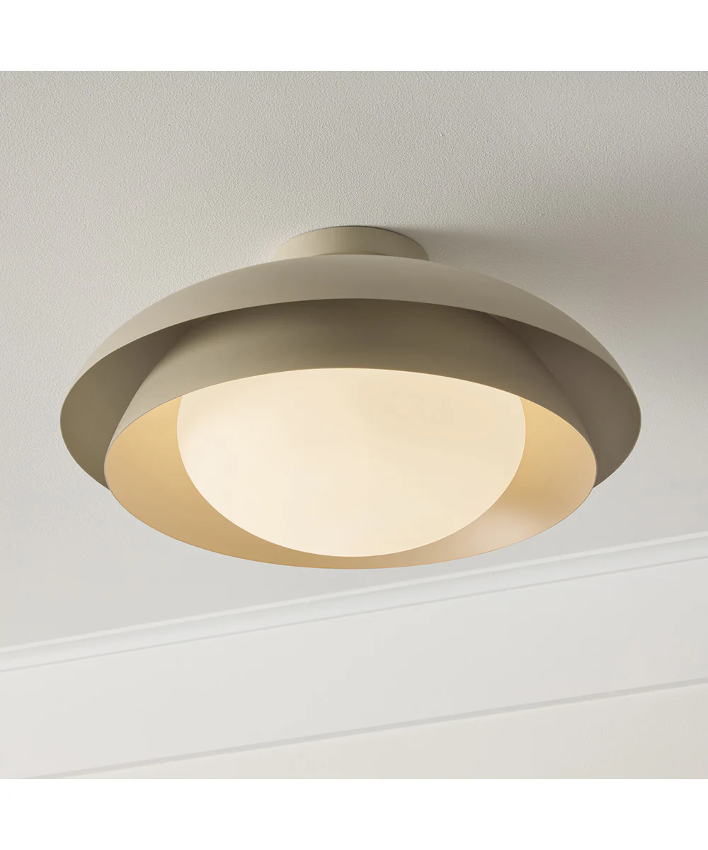 Jensen 1-Light Semi-Flush Taupe - Image 4