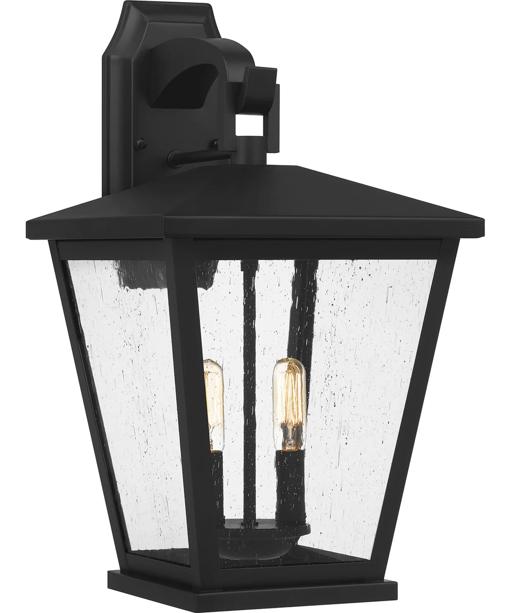 Joffrey Large 2-light Outdoor Wall Light Matte Black - Image 2