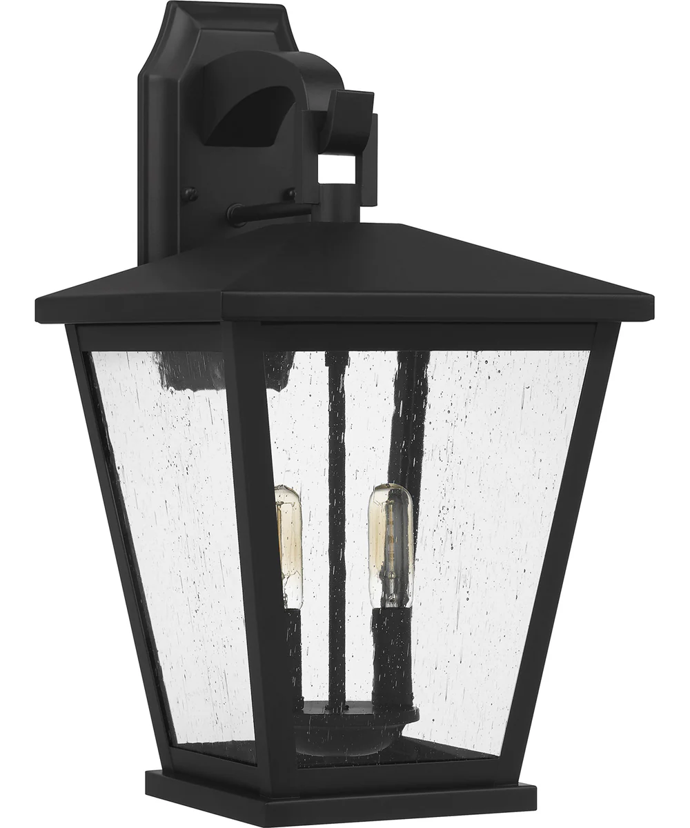 Joffrey Large 2-light Outdoor Wall Light Matte Black - Image 3