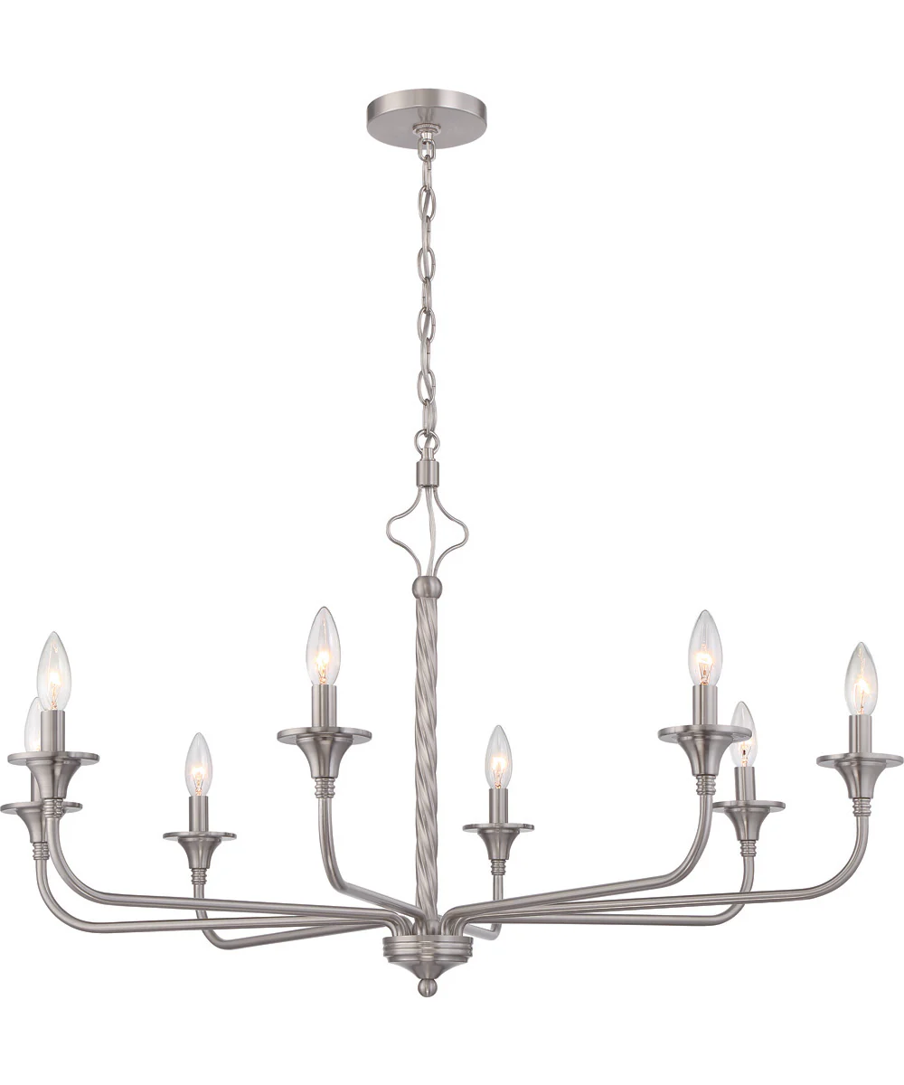 Jolenne 8-Light Chandelier Brushed Polished Nickel - Image 2