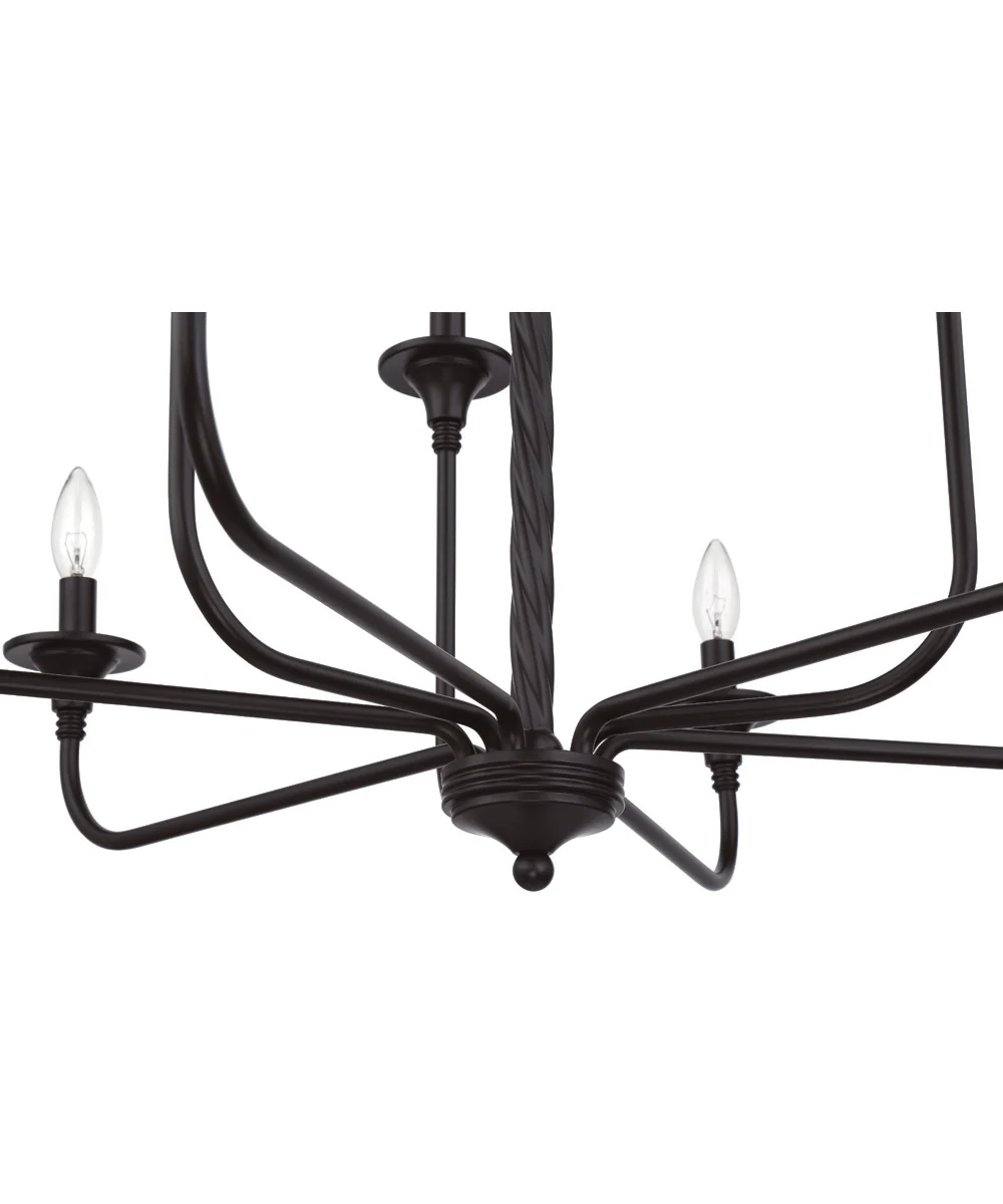 Jolenne 8-Light Chandelier Flat Black - Image 6