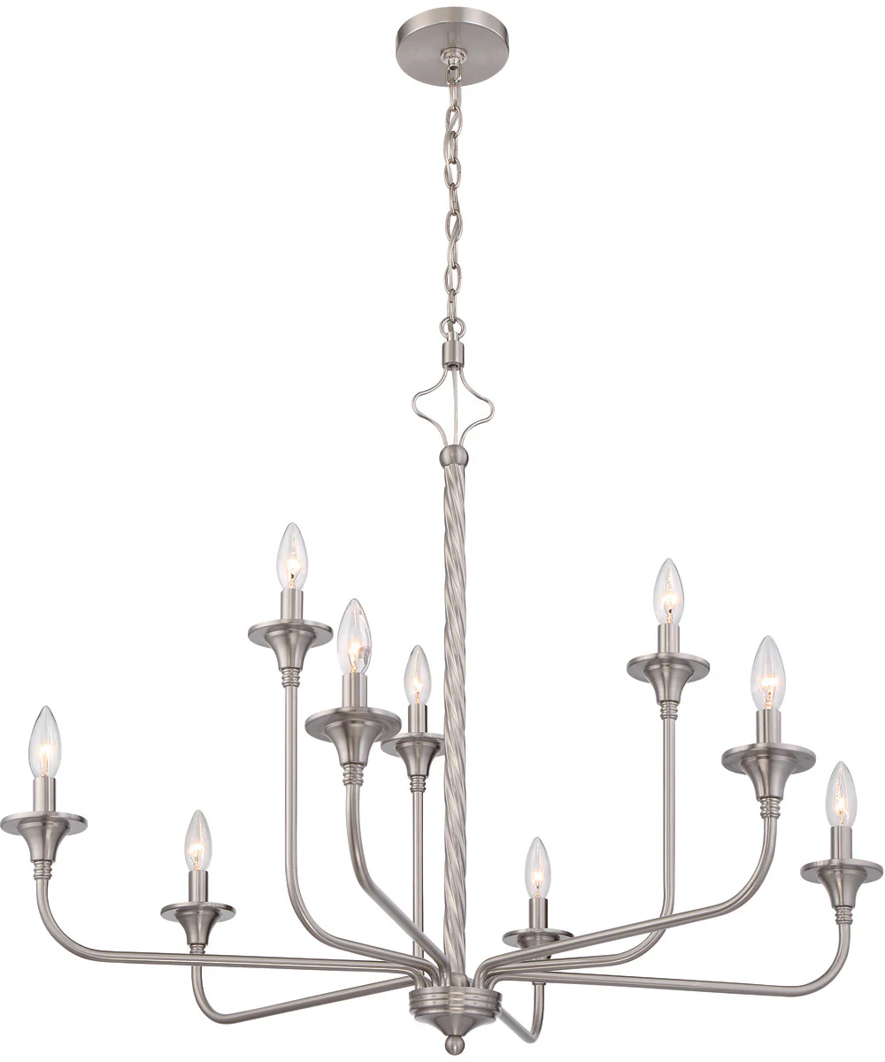 Jolenne 9-Light Chandelier Brushed Polished Nickel - Image 2