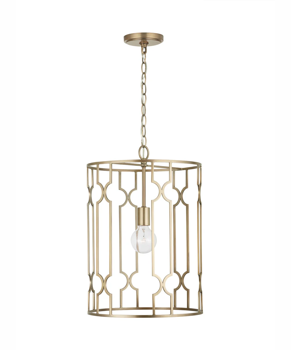 Jordyn 1-Light Pendant Aged Brass - Image 3