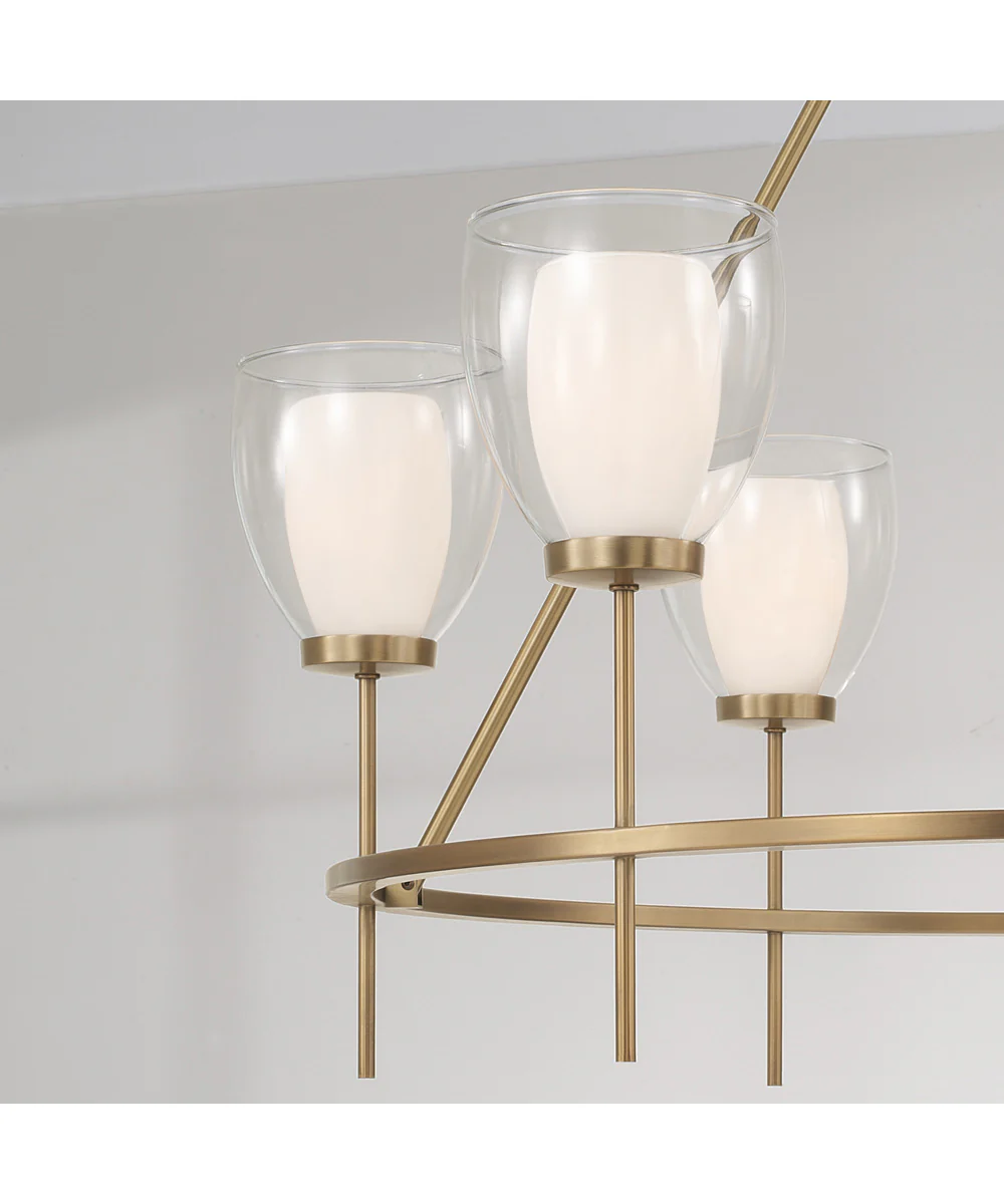 Joss 6-Light Chandelier Aged Brass - Image 5