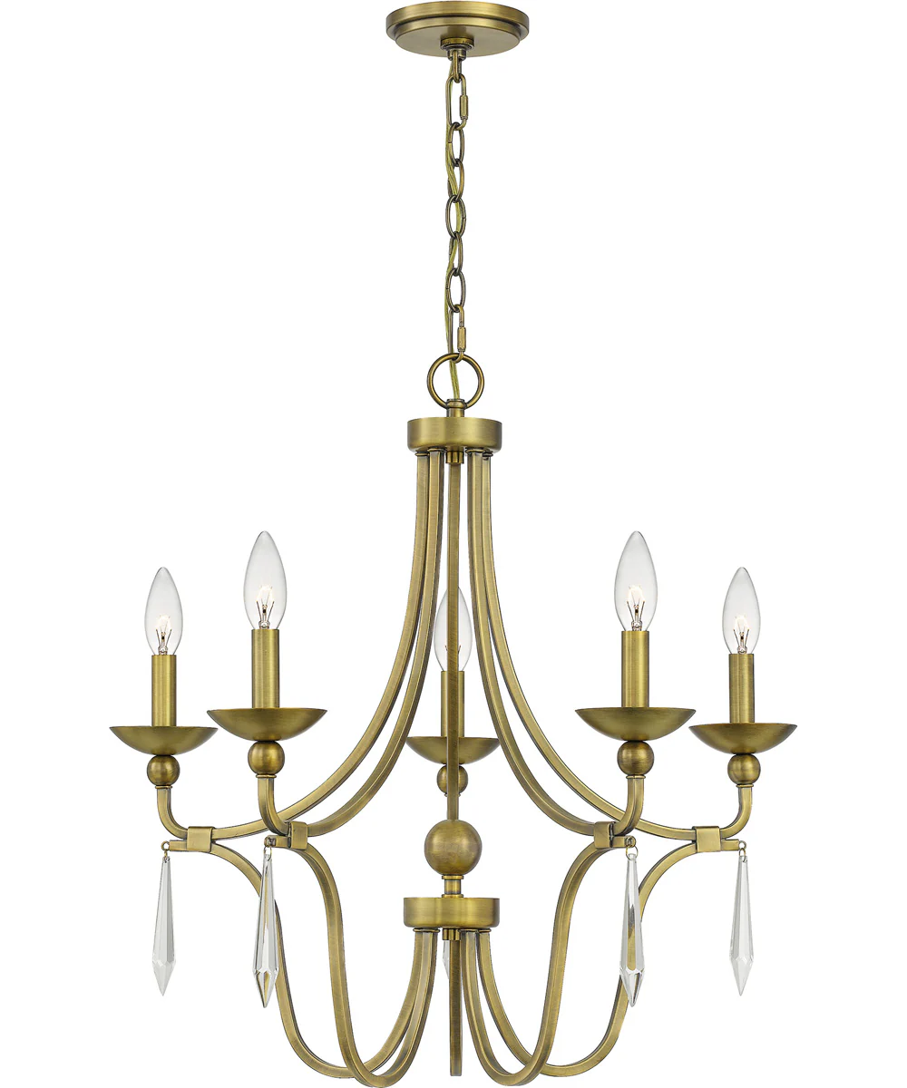 Joules 5-light Chandelier Aged Brass - Image 2